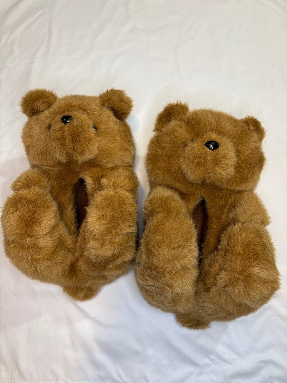 Konterfeit Oroginal Brown Plush Giant Pull On Slip On Teddy Bear Slippers.